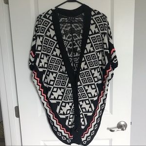 Knitted Tunic Poncho Sweater